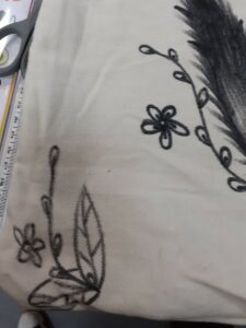 Close up of a bag made by a student